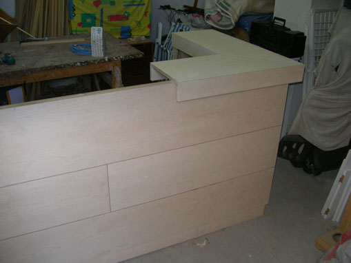 Mostrador de madera de arce (maple)